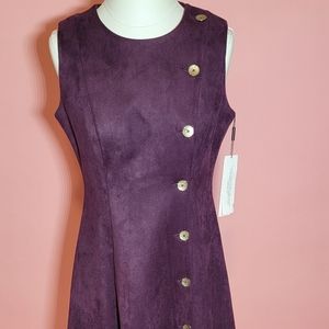 NWT Calvin Klein Suede Dress